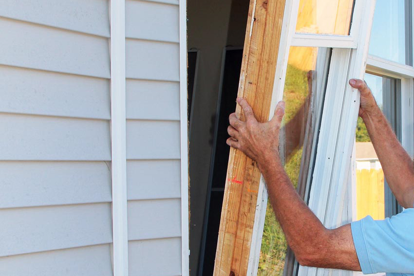 New windows being installed in Hutchingson Island, Florida